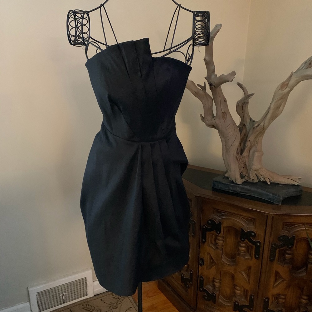 Calvin Klein Black Asymmetrical Top Formal dress